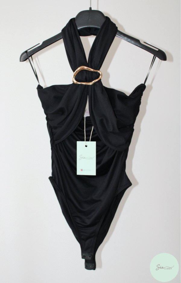 Body Aplique con Escote Cruzado