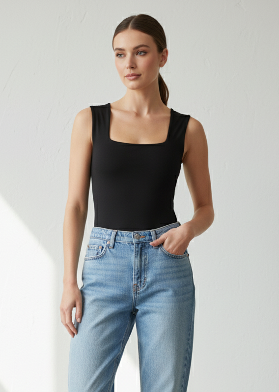 Body con Escote Cuadrado