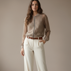 Chaqueta Bomber de Encaje