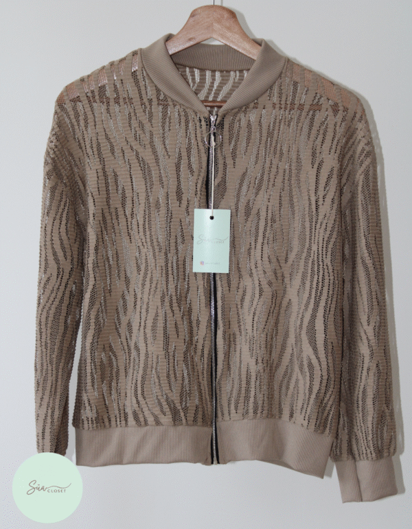 Chaqueta Bomber de Encaje