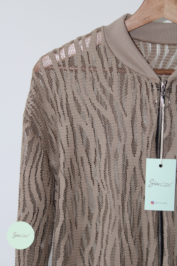 Chaqueta Bomber de Encaje