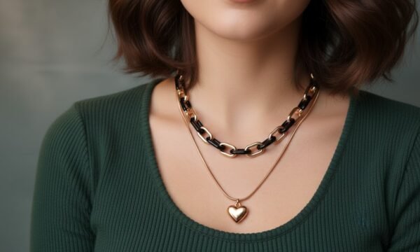 Collar doble corazón