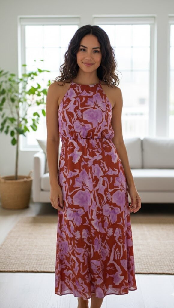 Vestido cuello halter