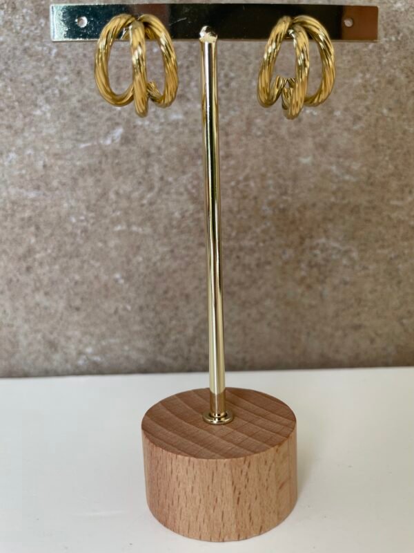 Pendiente argolla triple