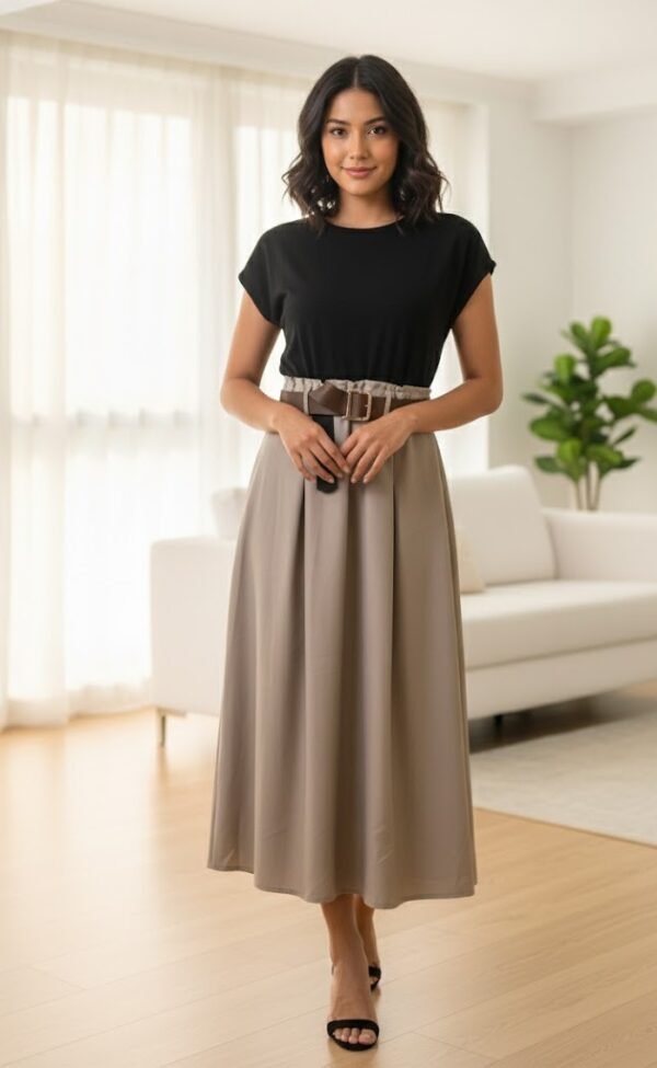 modelo 1 Vestido combinado