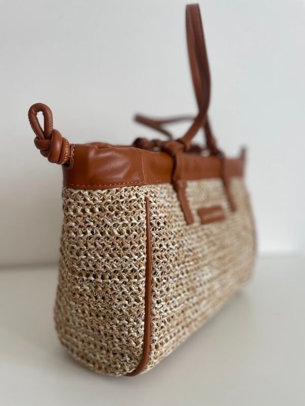 Bolso Coconuda polipiel y rafia