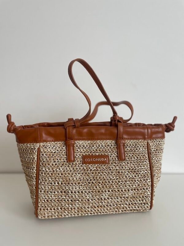 Bolso Coconuda polipiel y rafia