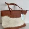 Tote bag camel pespuntes