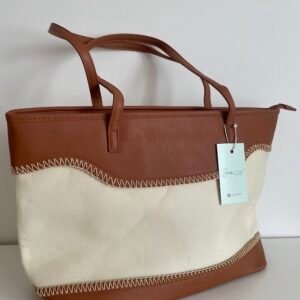 Tote bag camel pespuntes