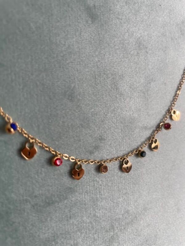 Collar corazón llave